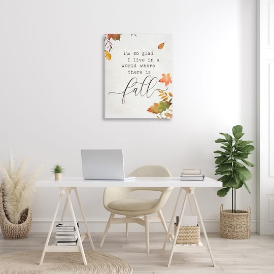 Stupell Industries A World With Fall Canvas Wall Art
